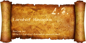 Larnhof Havaska névjegykártya